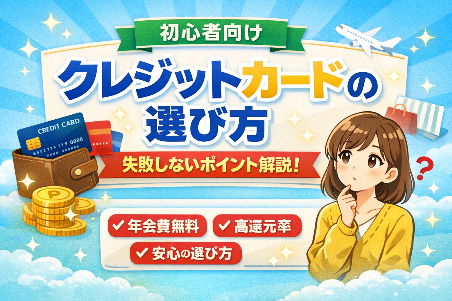 【初心者向け】クレジットカードの選び方｜失敗しないおすすめ5選