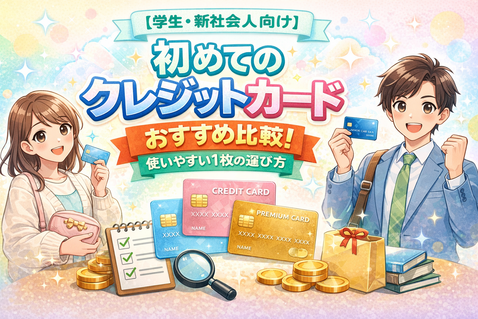 【学生・新社会人向け】初めてのクレジットカードおすすめ比較｜使いやすい1枚の選び方